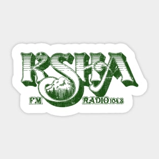 104.3 FM KSHA Redding, California / Defunct Rock Radio Station Sticker